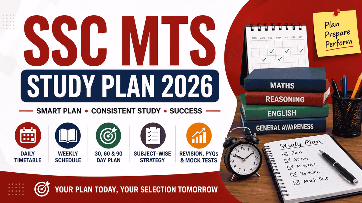 SSC MTS Study Plan 2026